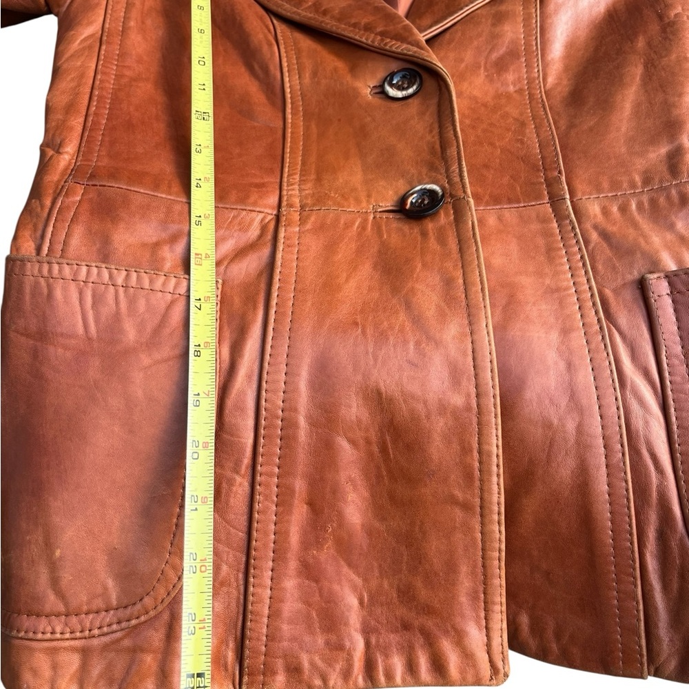 Sheep Mate’s Leather Jacket Vintage 70s Disco retro - Picture 10 of 14